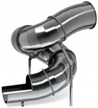 Горка тоннельная винтовая 2000 нержавеющая сталь SNST 2000.764