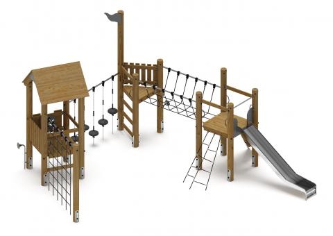 Игровой комплекс (лиственница орех) ДИК 2.24.02-Л.И1.02