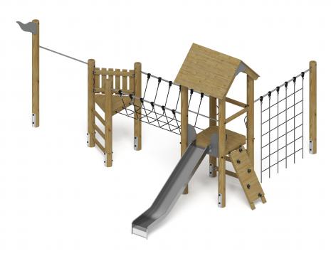 Игровой комплекс (лиственница орех) ДИК 2.24.05-Л.И1.02