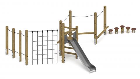 Игровой комплекс (лиственница орех) ДИК 2.24.07-Л.И1.02