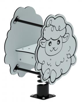 Качалка на пружине Барашек (серый) ИО 22.01.11-01