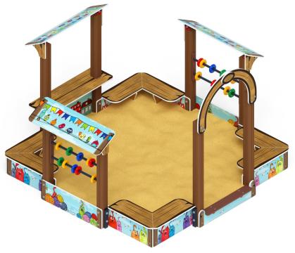 Песочный дворик Теремок (Коты) - ИО 6.01.04-03