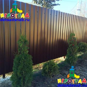 Забор из профлиста Классик Люкс Н=1800 мм