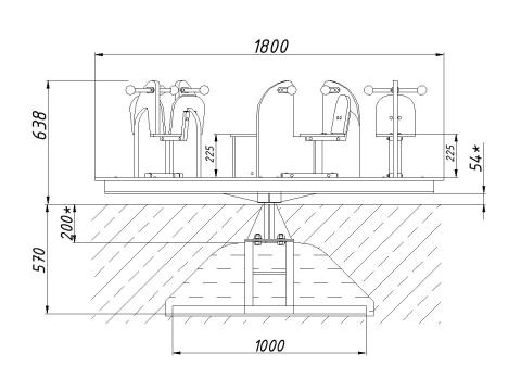 Детская карусель «Космос-5»