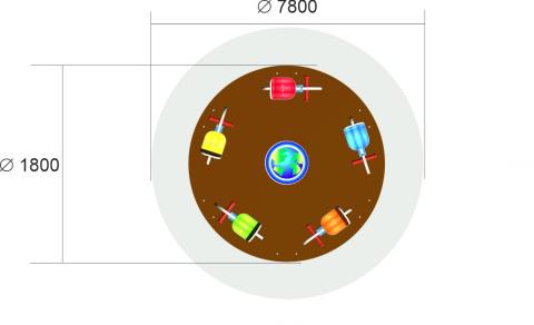 Детская карусель «Космос-5»