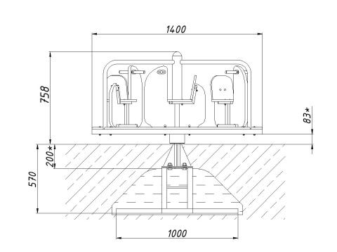 Детская карусель «Лесной мир» 