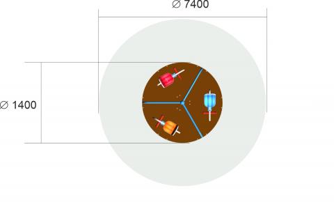 Детская карусель «Космос» 