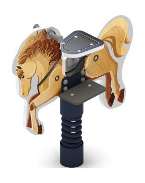 Лошадка 6 (Деревянный конь) - Качалка на пружине - ИО 22.01.13-04.И1