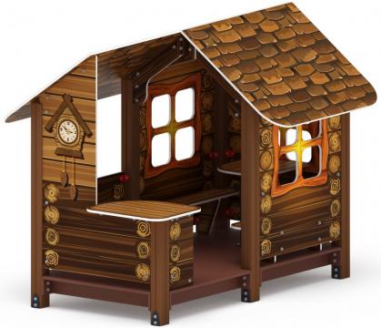 Домик с часами (Коричневый) - МФ 10.01.09-02