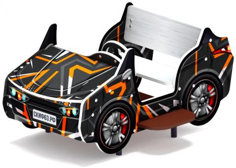 Кабриолет (черный) - Беседка машинка средняя - МФ 10.03.02-05.И1