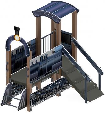 Паровозик (серо-синий) - Беседка мини - МФ 10.03.05-11