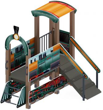 Паровозик (цветной) - Беседка мини - МФ 10.03.05-12