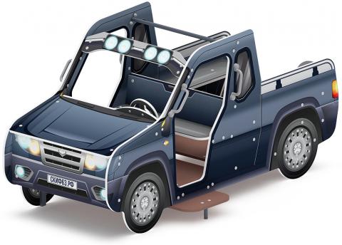 Джип пикап Металлик - Беседка машинка - МФ 10.03.10-11