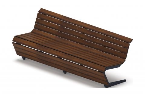 Скамья - МФ 42.02.02-20 (Темный дуб) Д:2400  (под анкера)