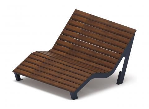 Шезлонг парковый - МФ 42.03.01-20 (Темный дуб) Д:1500  (под анкера)