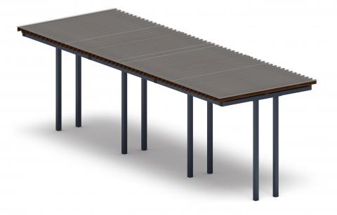 Пергола тент (прямая) - МФ 77.04.03 /с поликарбонатом/