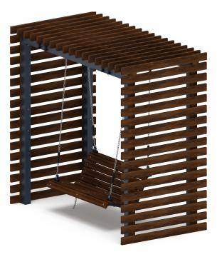 Пергола с качелями - МФ 78.01.02-01.И1 /без поликарбоната/