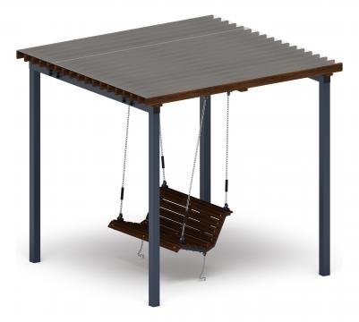 Пергола тент с качелями - МФ 78.02.01-И1 /с поликарбонатом/