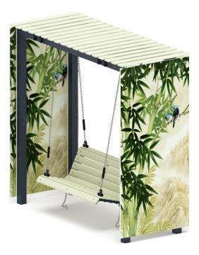 Пергола с качелями (Бамбук) - МФ 78.06.01-03.И1 /без поликарбоната/