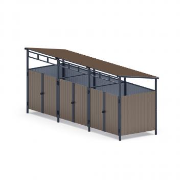 Навес контейнерной площадки для мусора (3 секции) МФ 55.02.02.3-02