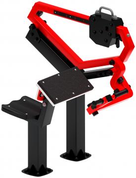 Бицепс сидя (красный) - Уличный тренажер - СТ 034-11.И1