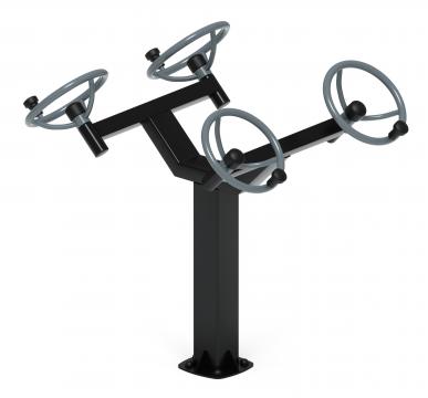Рули (положение сидя) серый - Уличный тренажер - СТ 102-13