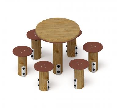 Столик взрослый (лиственница орех) МФ 32.01.05-Л.И1.02