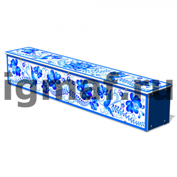 Ящик-скамья Гжель для теневого навеса