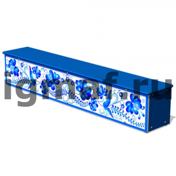 Ящик-скамья Гжель М1 для теневого навеса