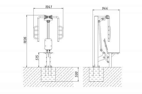 Уличный тренажер «Баттерфляй»