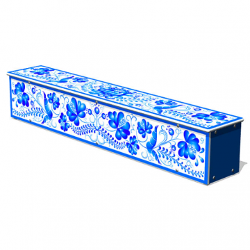 Ящик-скамья Гжель для теневого навеса