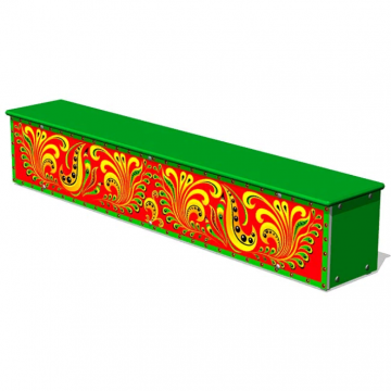 Ящик-скамья Хохлома М1 для теневого навеса