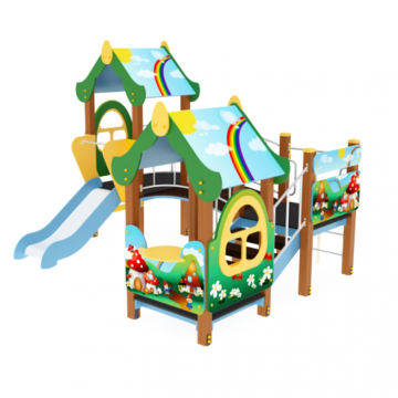 Детский игровой комплекс «Теремок» Лесная сказка H=750 ДИК 34-003