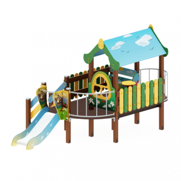 Детский игровой комплекс «Теремок» Лесная сказка H=750 ДИК 34-006