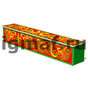 Ящик-скамья Хохлома для теневого навеса