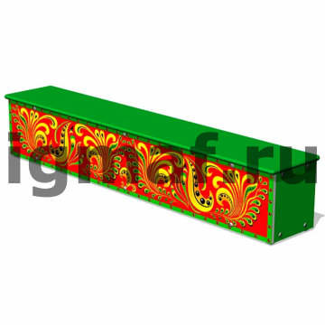 Ящик-скамья Хохлома М1 для теневого навеса