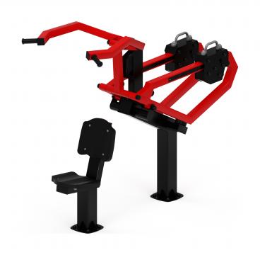 Тяга верхняя с переменной нагрузкой (красный) - Уличный тренажер - СТ 036-11