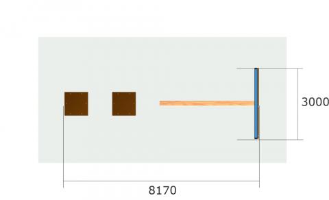 Фасад дома с балкой