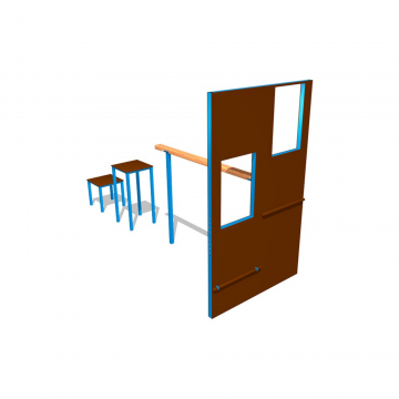 Фасад дома с балкой