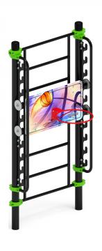 Воркаут 89. Баскетбольный щит переменной высоты (зеленый) ВТ 01.14-02