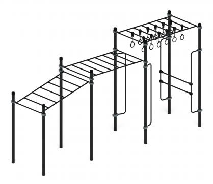 Воркаут 108. Рукоход с изменением высотый (серый) ВТ 02.06-03