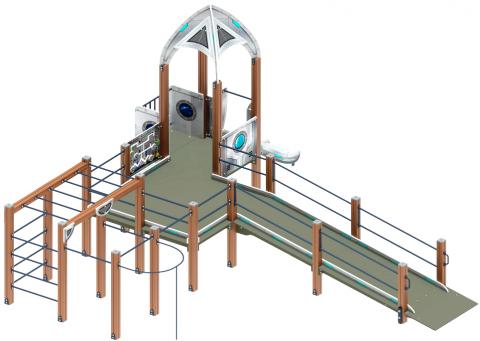 Забота Космопорт (серый) горка Н 750 ДОВ 20.14.02-02