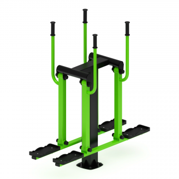 Двойные лыжи (зеленый) - Уличный тренажер - СТ 009-12.И1