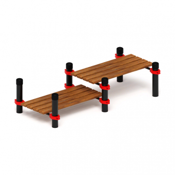 Гимнастическая скамья двойная разноуровневая