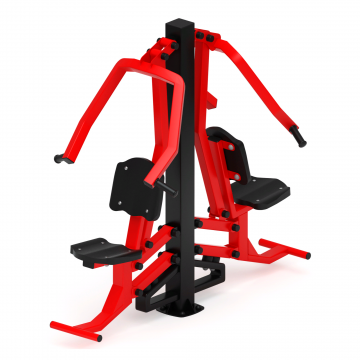 Жим от груди двойной (красный) - Уличный тренажер двойной - СТ 030-11.И1