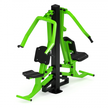 Жим от груди двойной (зеленый) - Уличный тренажер двойной - СТ 030-12.И1