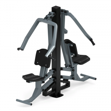 Жим от груди двойной (серый) - Уличный тренажер двойной - СТ 030-13.И1