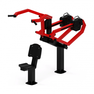 Тяга верхняя с переменной нагрузкой (красный) - Уличный тренажер - СТ 036-11