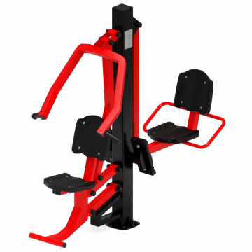 Жим ногами + жим от груди (красный) - Уличный тренажер - СТ 037-11