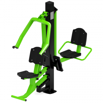 Жим ногами + жим от груди (зеленый) - Уличный тренажер - СТ 037-12